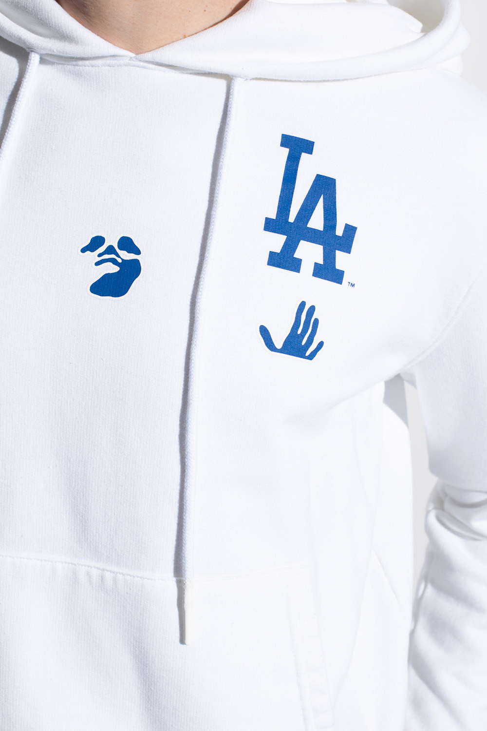 IetpShops Morocco White LA Dodgers printed hoodie Off